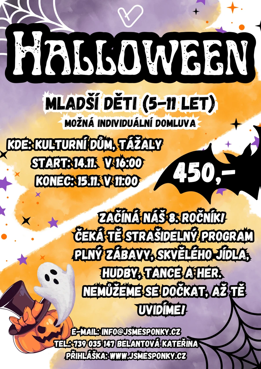 Plakát Halloween 2025 pro mladší děti