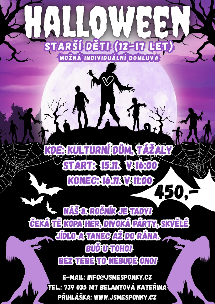 Plakát Halloween 2025 pro starší děti