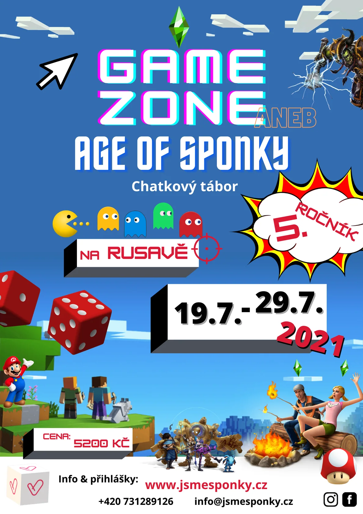 Plakát Táborník 2021 - Game Zone aneb Age of Sponky